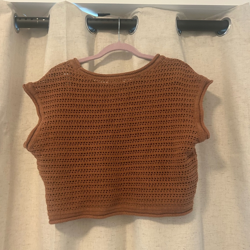 Z Supply Rust Crocheted Top - Picture 2 of 3